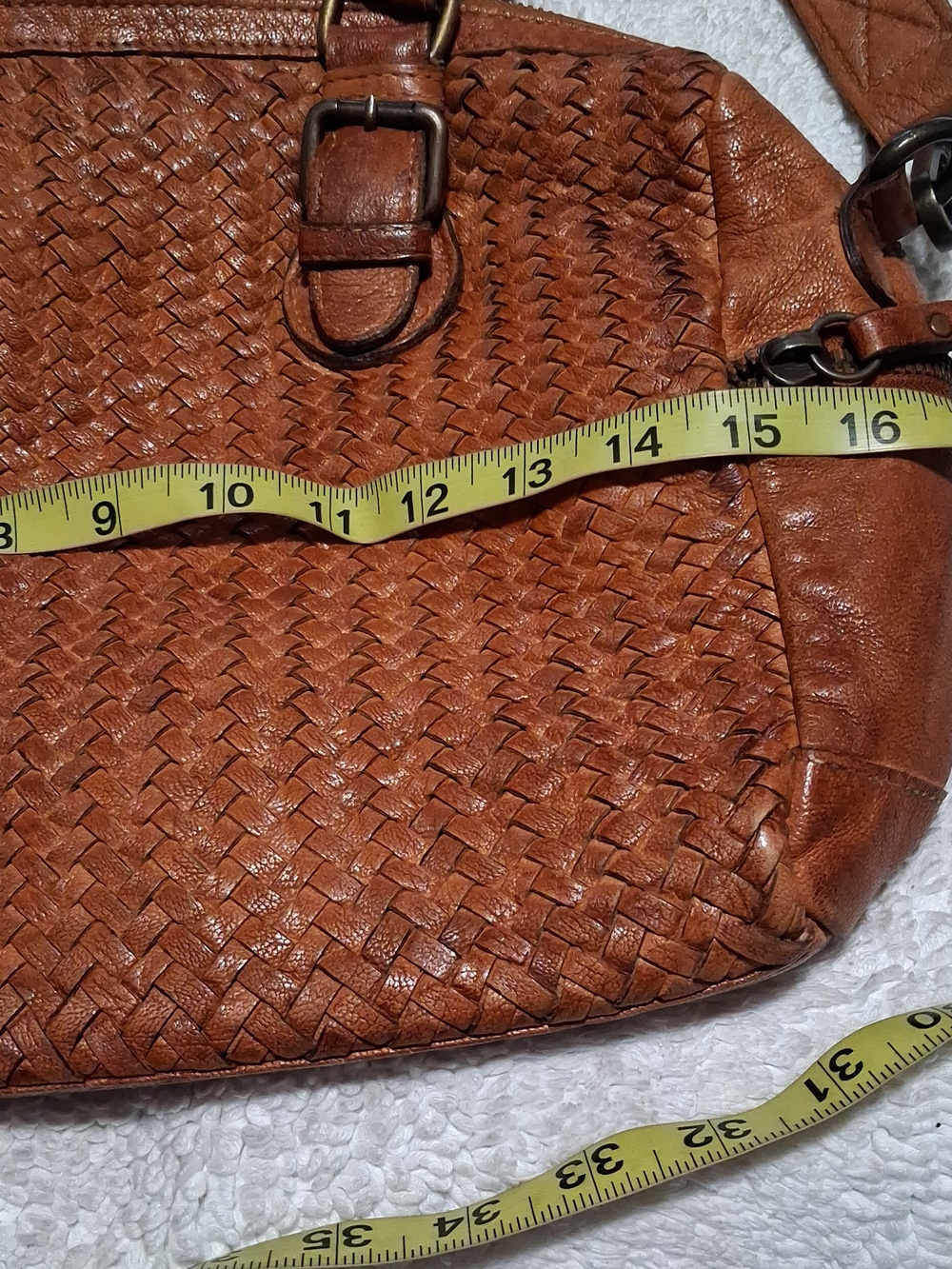 Tano Woven Leather Shoulder Bag - Picture 9 of 10